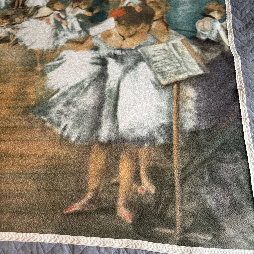 Degas The Dance Class Ballet Dancers Vintage‎ Fleece Throw Blanket